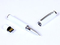 USB-флешка на 16 Гб в виде ручки с мини чипом, белый