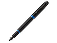 Перьевая ручка Parker IM Vibrant Rings Flame Blue, стержень:F, цвет чернил: blue, в подарочной упаковке.
