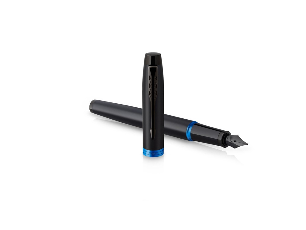 Перьевая ручка Parker IM Vibrant Rings Flame Blue, стержень:F, цвет чернил: blue, в подарочной упаковке. - фото 3 - id-p112104354