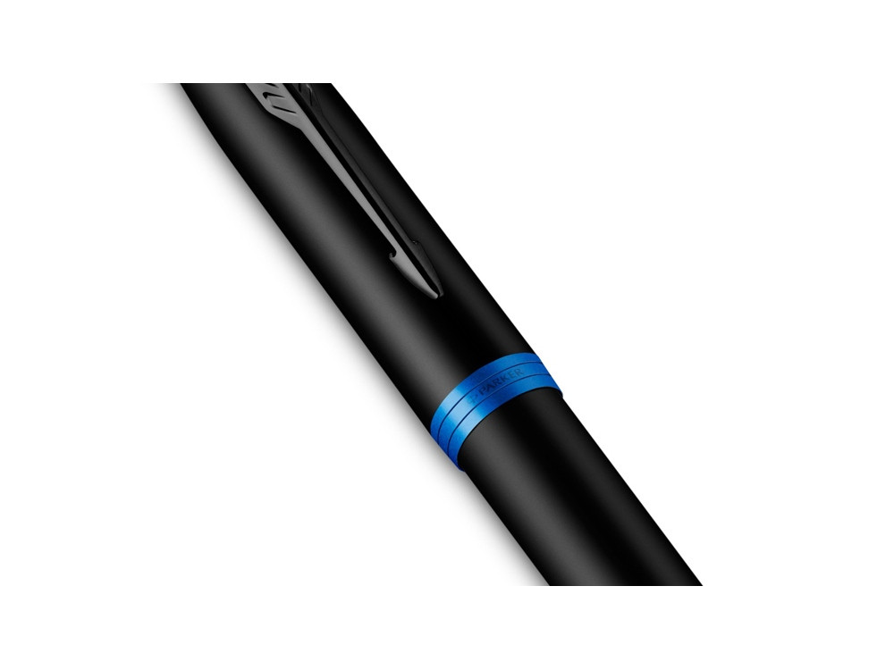 Перьевая ручка Parker IM Vibrant Rings Flame Blue, стержень:F, цвет чернил: blue, в подарочной упаковке. - фото 5 - id-p112104354