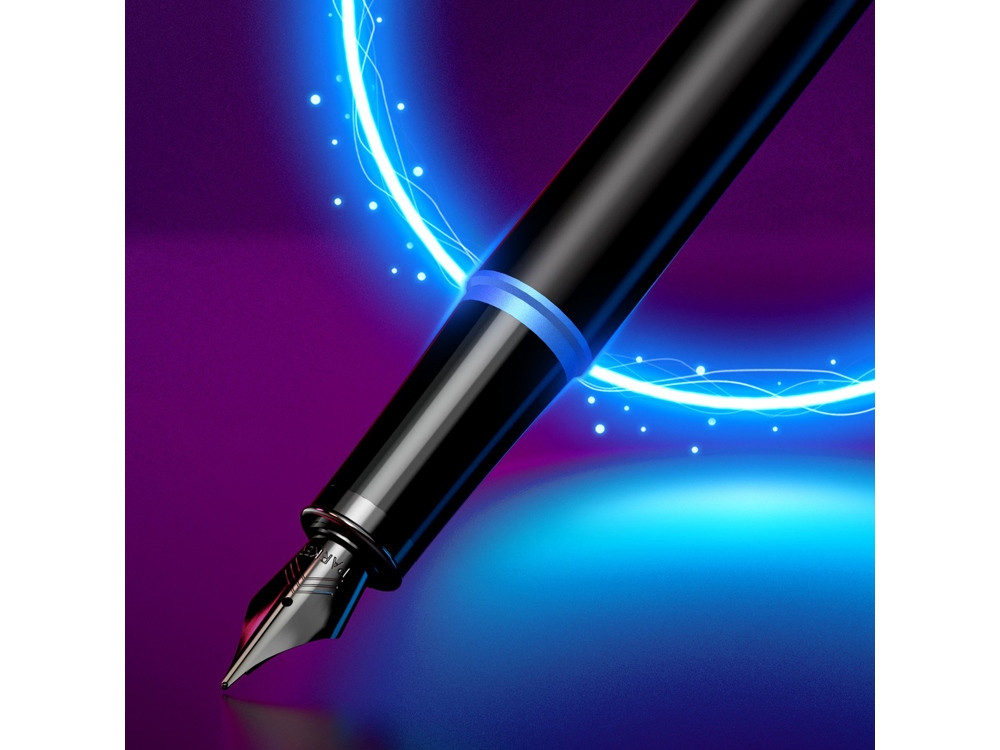 Перьевая ручка Parker IM Vibrant Rings Flame Blue, стержень:F, цвет чернил: blue, в подарочной упаковке. - фото 8 - id-p112104354