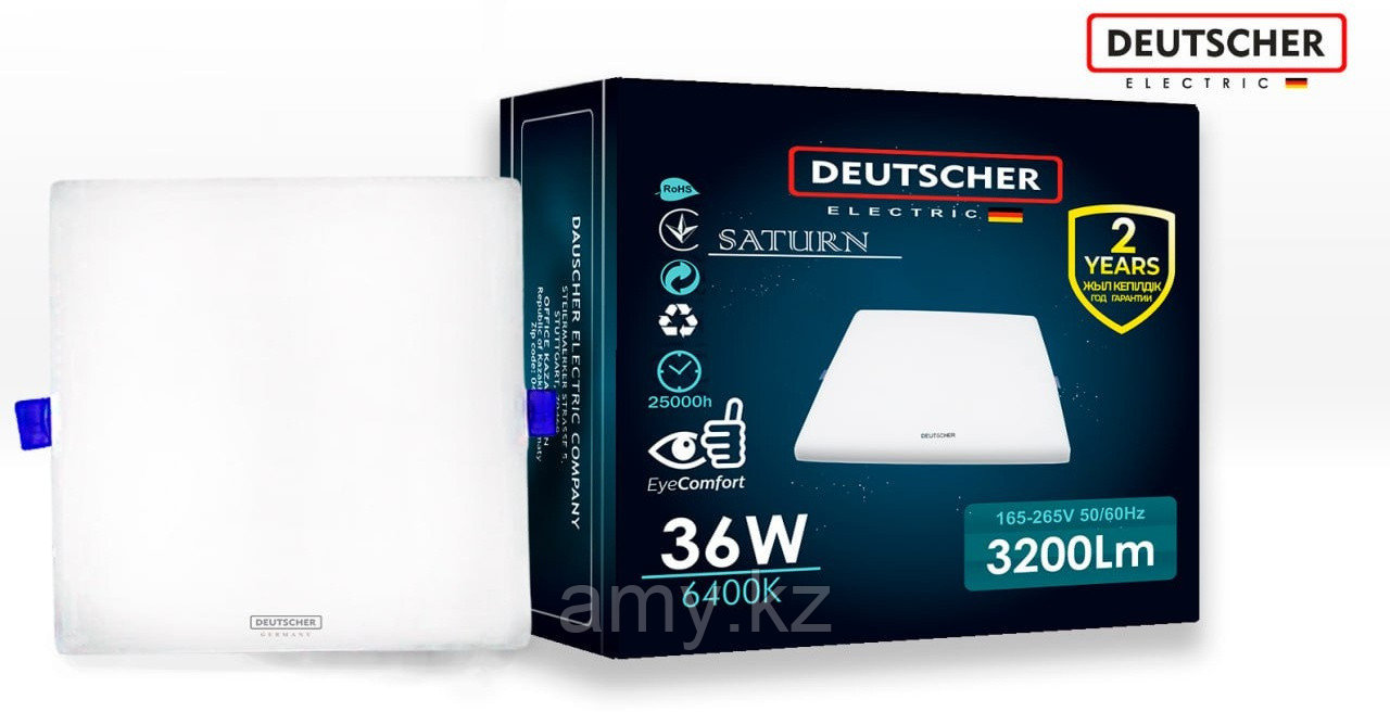 LED спот SATURN квадратный с/у 36W 6400К  (DEUTSCHER)