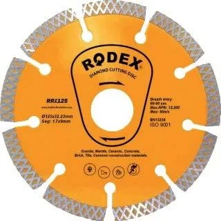 Диск ,алмазный ,отрезной ,Rodex, турбо 125x1,9x22,2