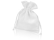 Мешочек подарочный, искусственный лен, средний, белый