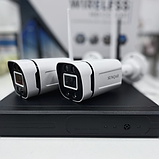 Беспроводной комплект уличного ip видеонаблюдения  Kit SunQar  на 4 камер 4мр, фото 2