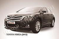 Защита переднего бампера d57 черная Slitkoff для Toyota Venza (2012-2017)
