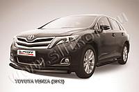 Защита переднего бампера d76 черная Slitkoff для Toyota Venza (2012-2017)