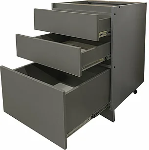 Кухонный напольный модуль 3 ящика Бостон, графит, фото 3