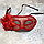 Венецианская маска кружевная красная, фото 2