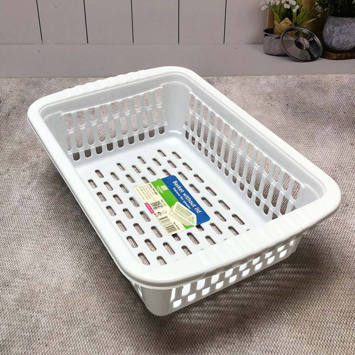 Корзинка для хранения мелочей 29х19х84см белая