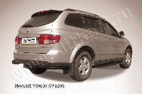 Уголки d57+d42 двойные черные Slitkoff для SsangYong Kyron (2007-2015)