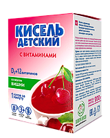 Витошка Кисель детский с витаминами и кальцием со вкусом вишни D3+12 ,  8 пак по 25гр.