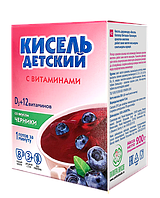 Витошка Кисель детский с витаминами и кальцием со вкусом черники D3+12 , 8 пак по 25гр.