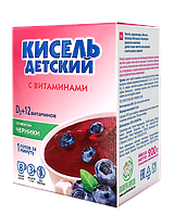Витошка Кисель детский с витаминами и кальцием со вкусом черники D3+12 ,  8 пак по 25гр.