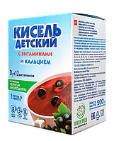 Витошка Кисель детский с витаминами и кальцием со вкусом черной смородины D3+12 ,  8 пак по 25гр.