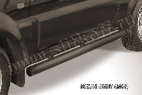 Защита порогов d76 труба черная Slitkoff для Suzuki Jimny (1998-2012)