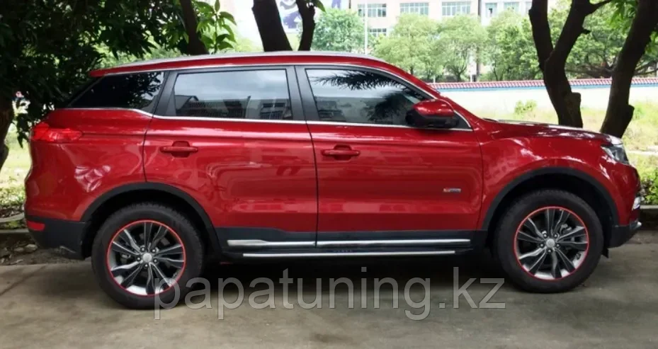 Пороги, боковые подножки Vision X6 для Geely Atlas 2018- - фото 8 - id-p112135504