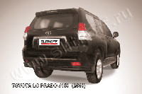Уголки d76+d42 двойные черные Slitkoff для Toyota Land Cruiser Prado J150 (2009-2013)