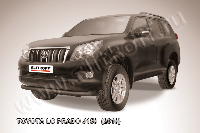 Защита переднего бампера d76 черная Slitkoff для Toyota Land Cruiser Prado J150 (2009-2013)