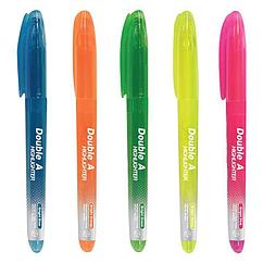 Набор текстовых маркеров Double A DHL-110-5BC, 5 цветов в уп, неон, 1-4мм, скошенный наконечник