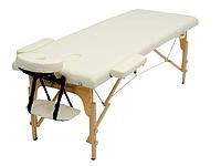 Массажный стол MET Comfort W2 деревянный, кремовый (арт.18452)