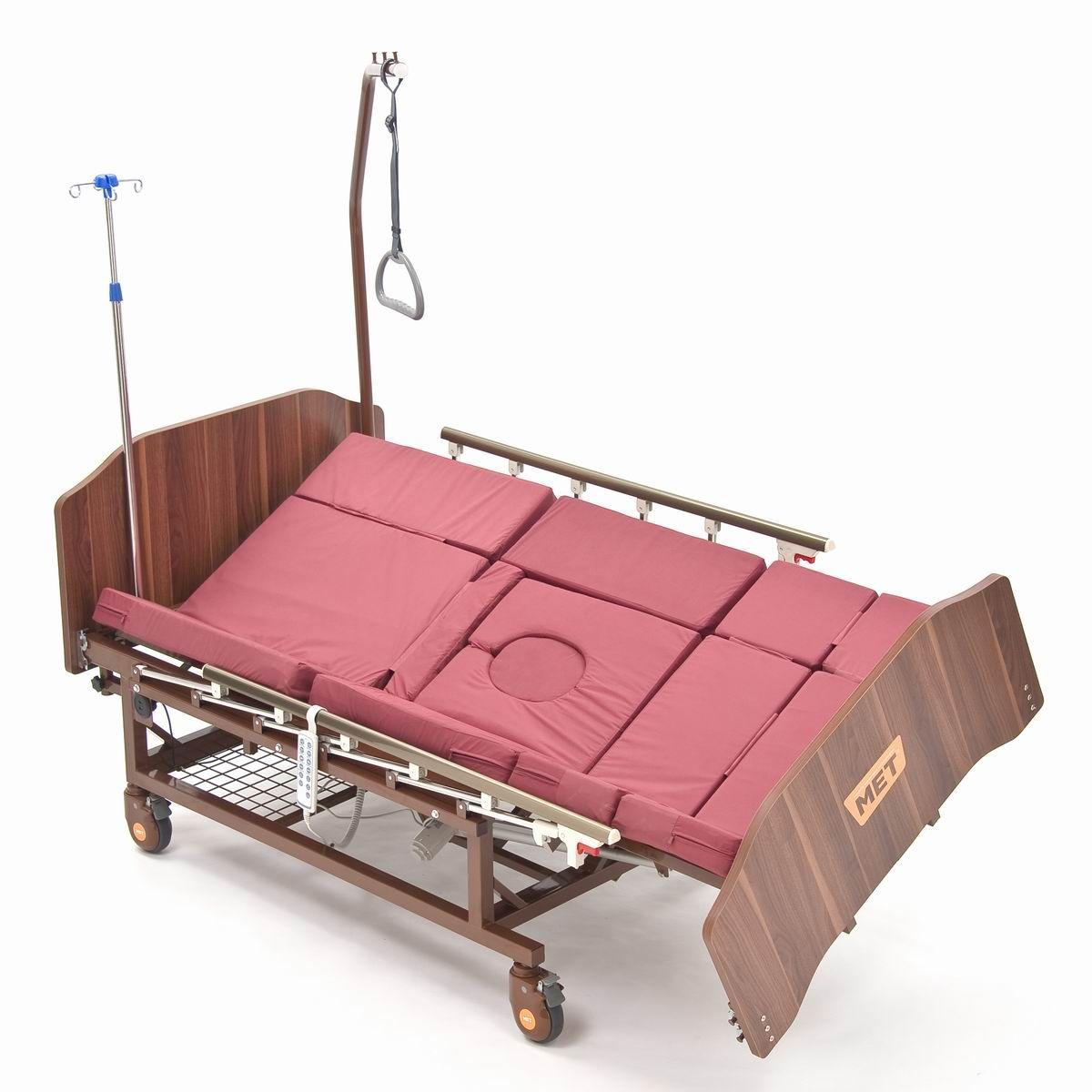 Электрическая медицинская кровать MET EVA с функцией кардиокресло, полным переворотом и туалетом (арт. 17134) - фото 3 - id-p112138632