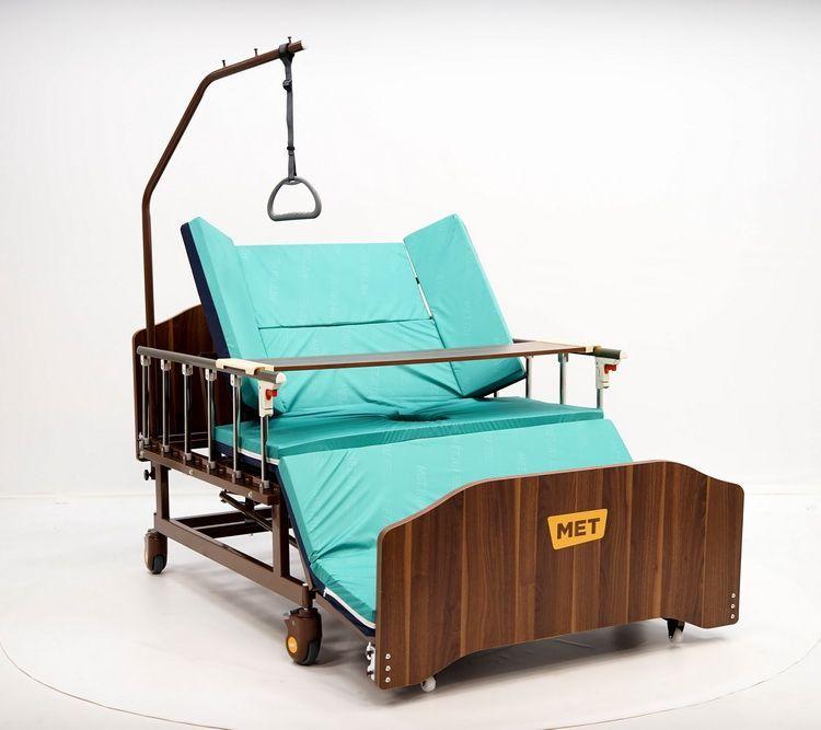 Механическая кровать MET REMEKS XL с переворотом и туалетом, ширина ложа 120 см (арт. 17003)