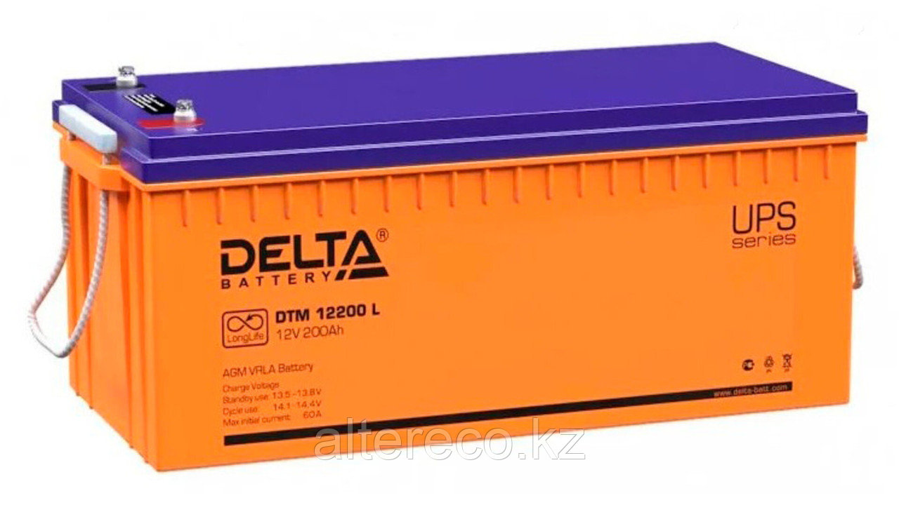 Аккумулятор Delta DTM 12200 L (12В, 200Ач) - фото 1 - id-p112109182