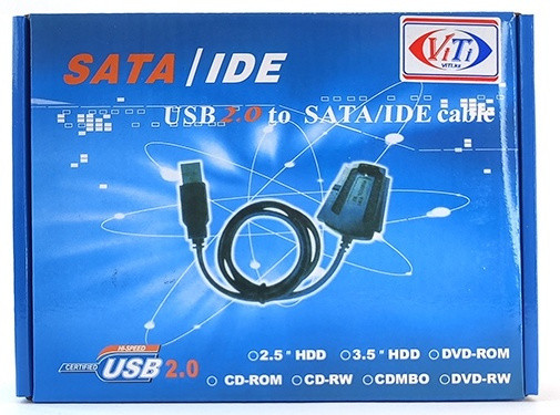 USB Адаптер ViTi USI3.5A (с USB на 3.5/2.5 IDE/SATA, внешний) - фото 8 - id-p101210452