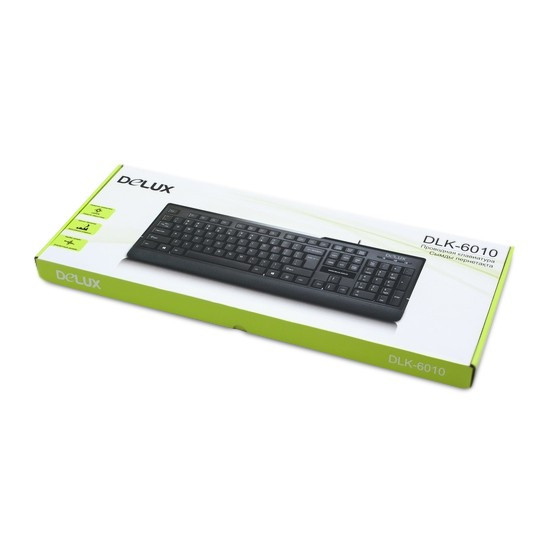 Клавиатура, Delux, DLK-6010UB, USB, Кол-во стандартных клавиш 104, Размер: 449,9*161,84*24,9 мм - фото 3 - id-p112147101