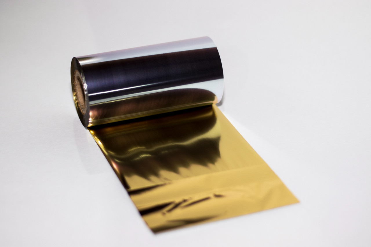 Риббон красящая лента Resin (смола) для текстиля 103мм/200м. золотой - фото 1 - id-p112148108