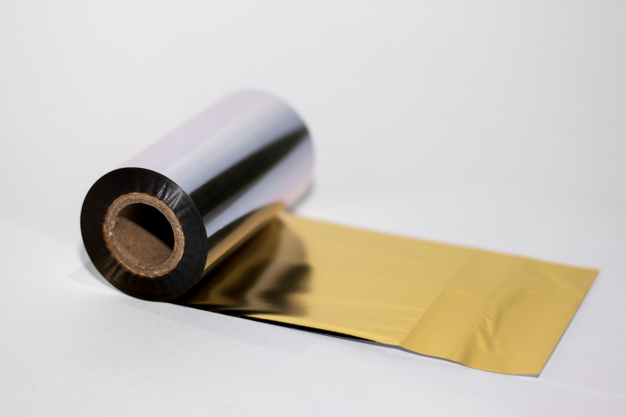 Риббон красящая лента Resin (смола) для текстиля 45мм/200м. золотой - фото 2 - id-p112148119