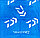 Бандана  синий с белыми узорами 18*25см, фото 3