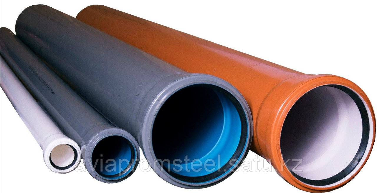 Труба ПВХ (поливинилхлорид), диаметр 50 мм, назначение для канализации, Цвет серый - фото 1 - id-p93484846