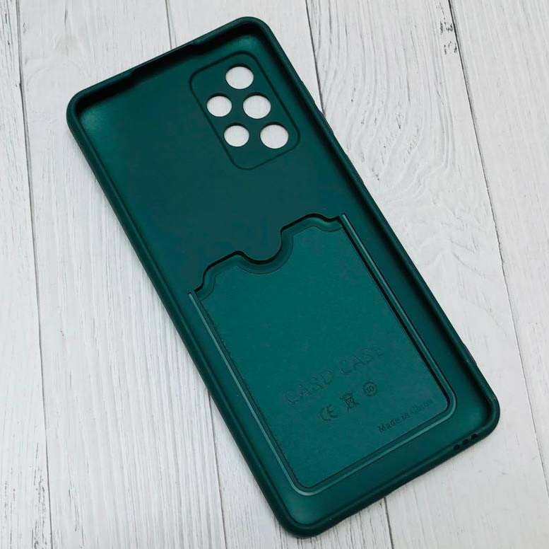 Чехол силиконовый на телефон Samsung Galaxy A52 темно-зеленый - фото 2 - id-p112154869