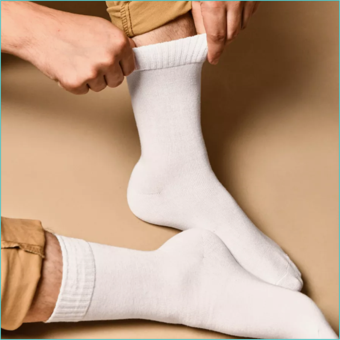 Набор мужских носков "ECOBRAND" Белые 10 пар (Размер 39-41) - фото 3 - id-p112155645