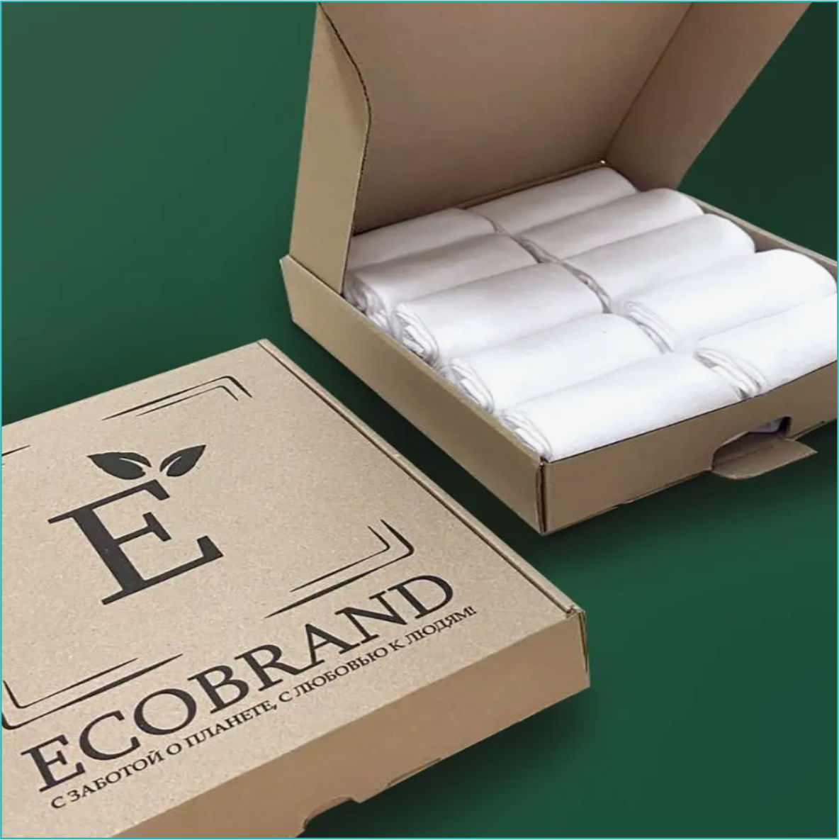 Набор мужских носков "ECOBRAND" Белые 10 пар (Размер 39-41) - фото 4 - id-p112155645
