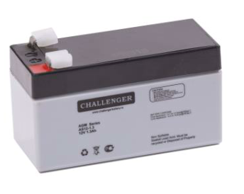 Стационарная свинцово кислотная AGM батарея Challenger AS12-1.3 12V 1.3Ah - фото 1 - id-p112176679