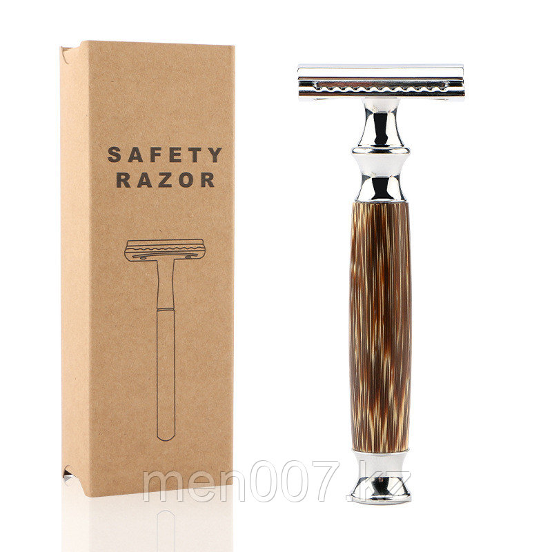 Safety Razor, Т-Образный Станок, ручка из бамбука, Закрытый Гребень