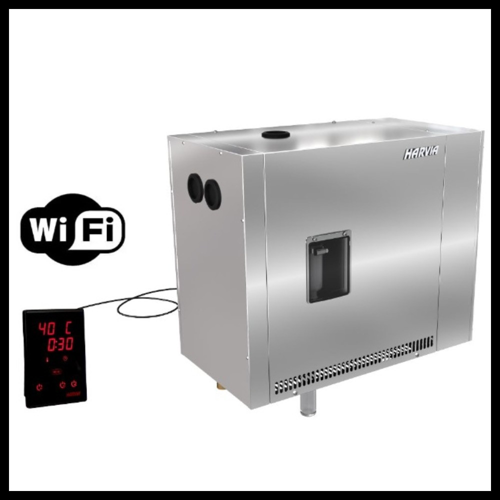 Парогенератор для хамама Harvia Helix HGP22XW WiFi cо встроенной промывкой (мощность 21,6 кВт, объем 12-24 м3), фото 1