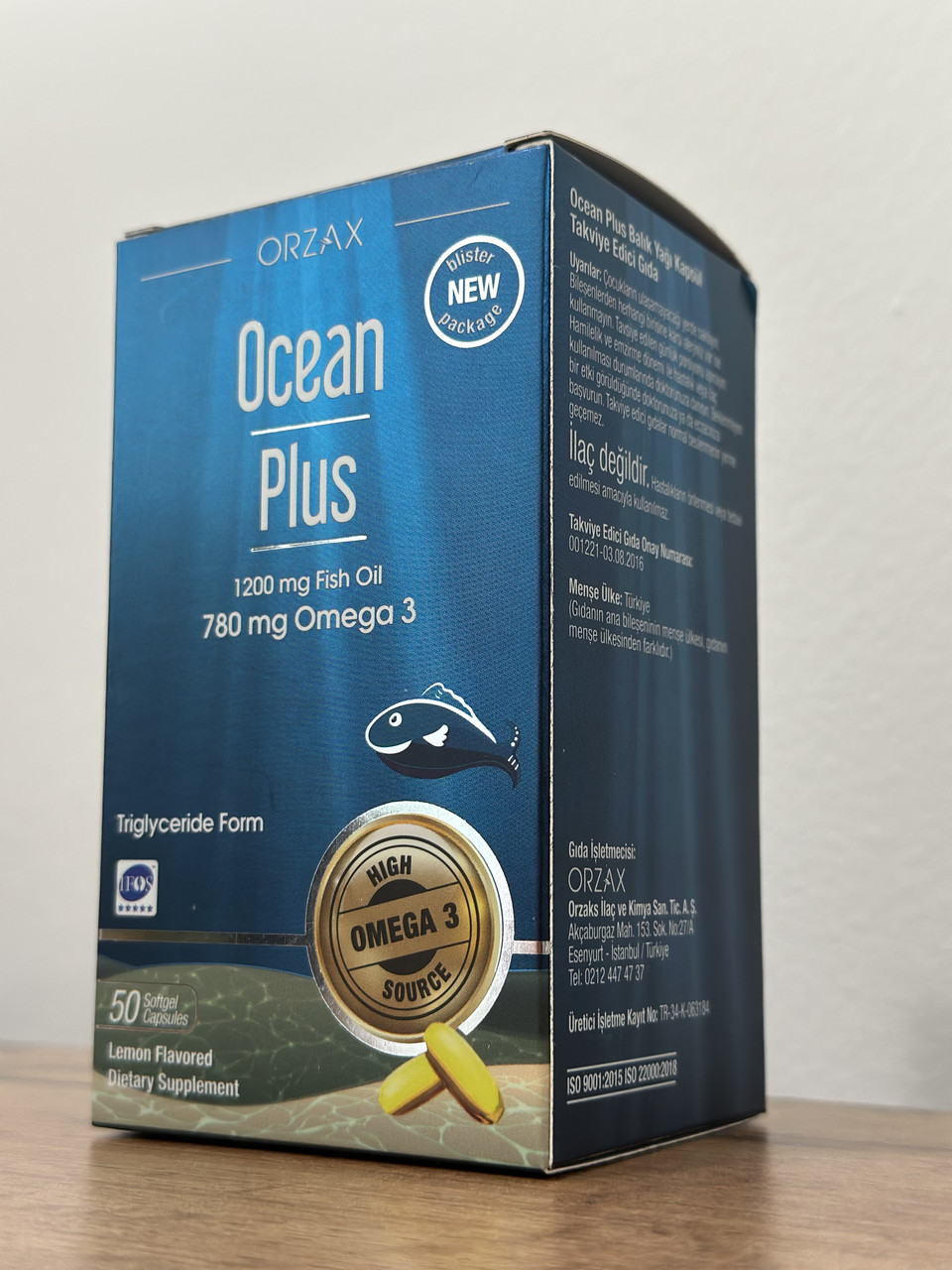 ORZAX, OCEAN PLUS, омега-3, 780 мг 50 капсул - фото 1 - id-p112196583