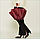 Зонт женский однотонный (темно-бордовый), фото 5