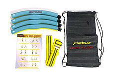 Обруч "FimBus" Yellow-Turquoise с фитнес резинкой и рюкзаком, фото 2