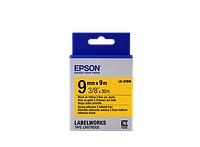 Epson C53S653005 Лента маркировочная повышенной адгезии LK-3YBW 9 мм, желтая/черная, 9м