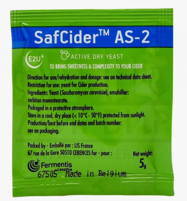 Дрожжи для сидра Fermentis "Safcider AS-2", 5 г