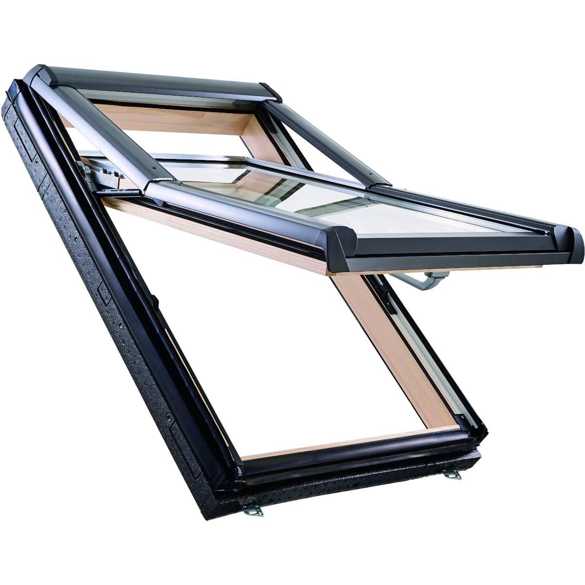 Мансардное окно ROTO Designo R79 (двухкамерный стеклопакет, с осью поворота 1/3) - фото 1 - id-p112206435