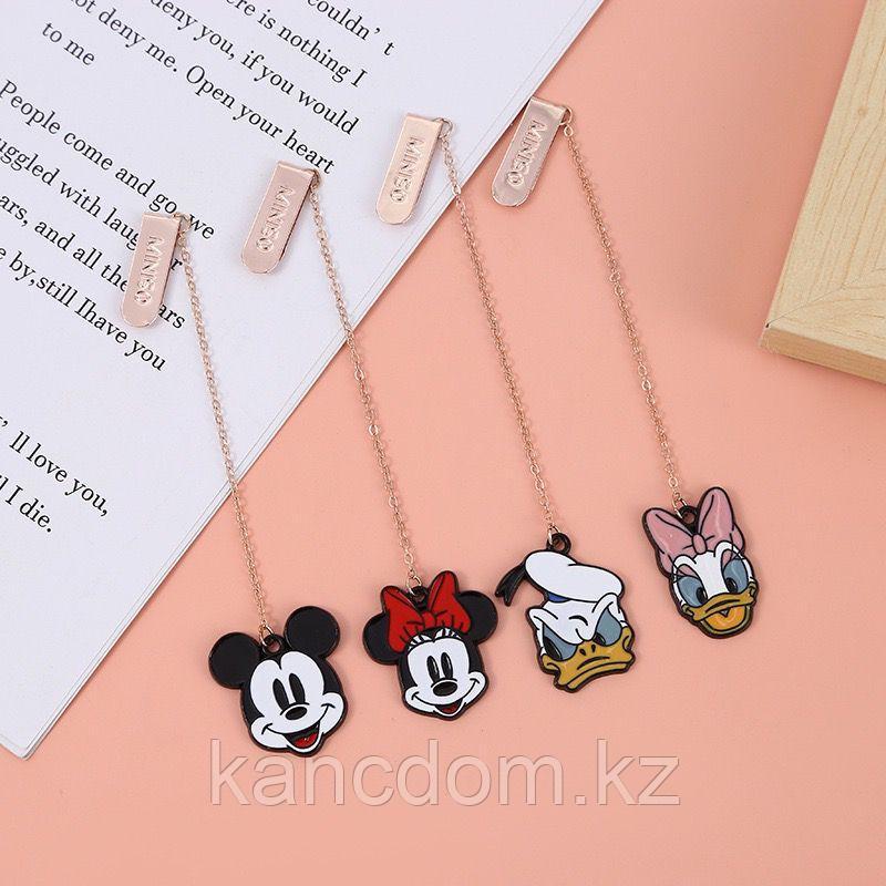 Закладки для книг металлические Mickey and friends