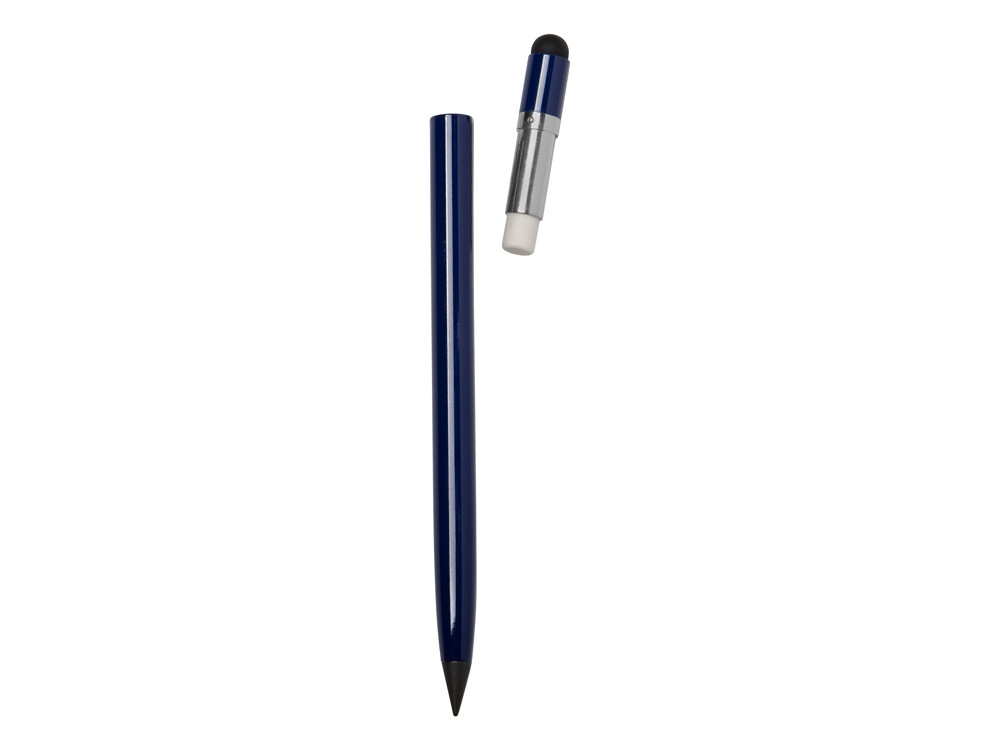Вечный карандаш Eternal со стилусом и ластиком, темно-синий - фото 3 - id-p112207747