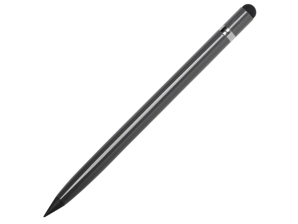 Вечный карандаш Eternal со стилусом и ластиком, серый - фото 1 - id-p112207748