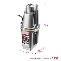 ЗУБР Родничок-В, 10 м, вибрационный насос с верхним забором (НВВ-10)